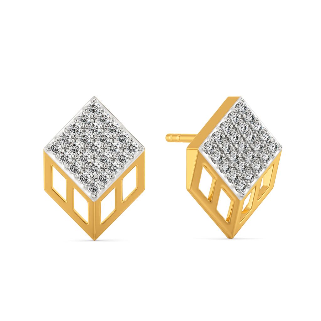 Dice Décor Diamond Earrings