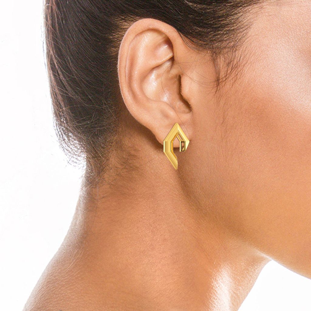 Angle the Tude Gold Earrings
