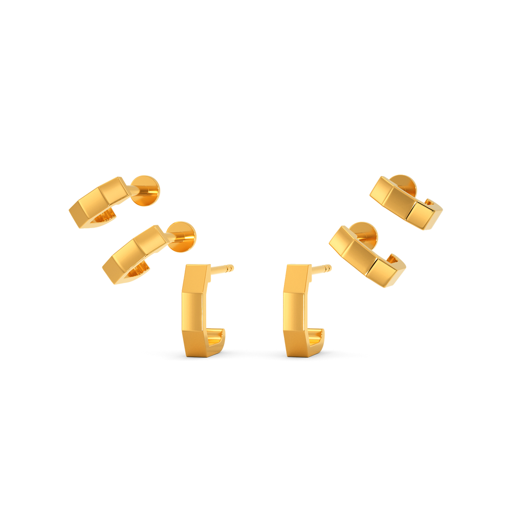 Breaking Barriers Gold Earrings