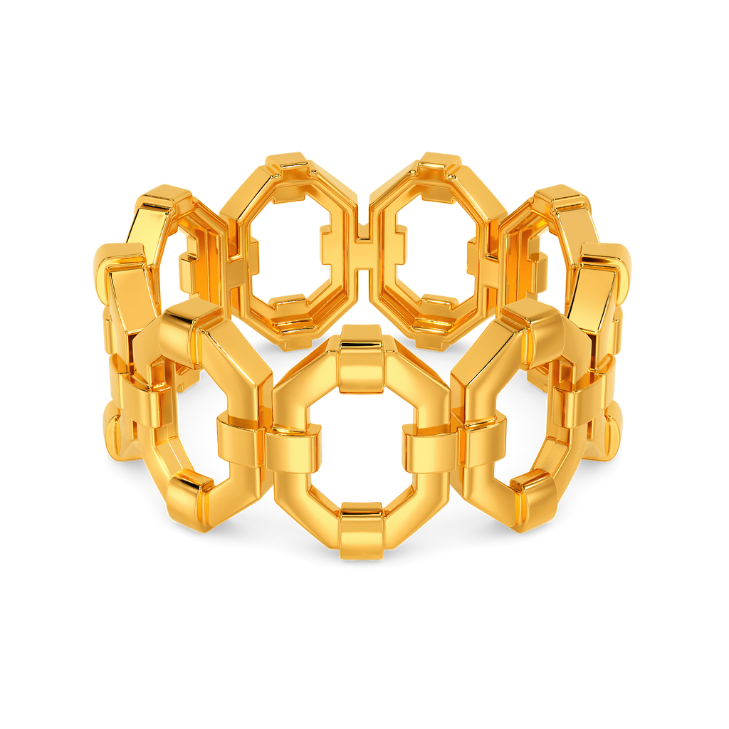 Fluid Fusion Gold Rings alternate view 3