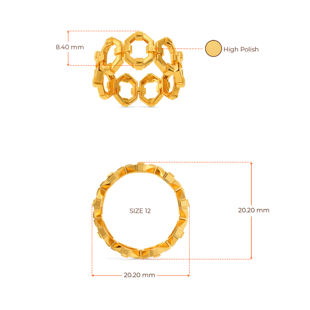 Fluid Fusion Gold Rings image