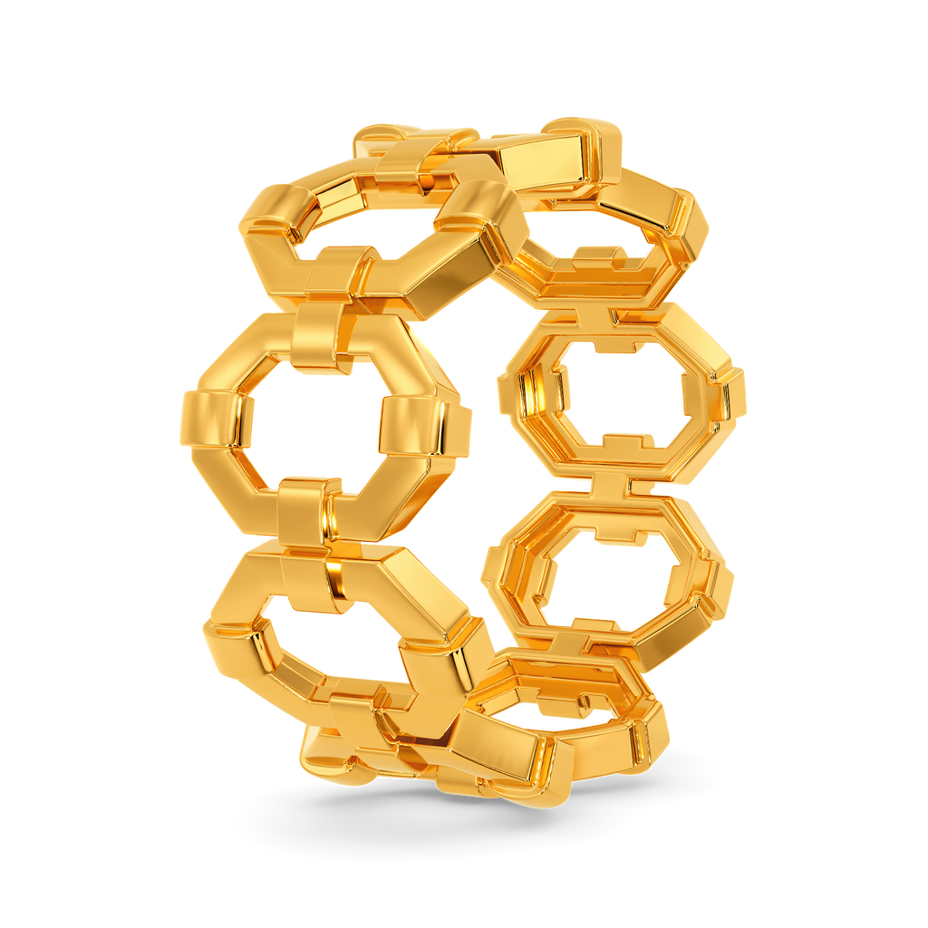 Fluid Fusion Gold Rings image