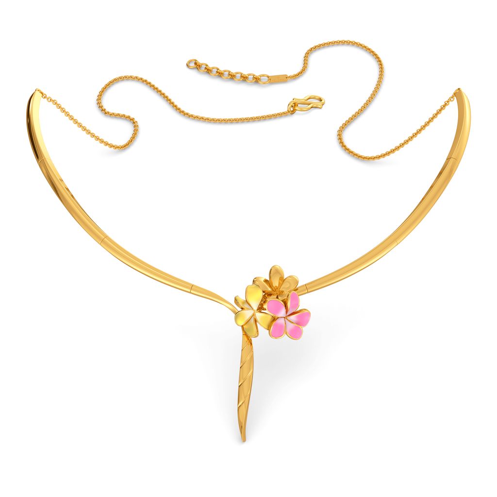 Frangipani Gold Necklaces
