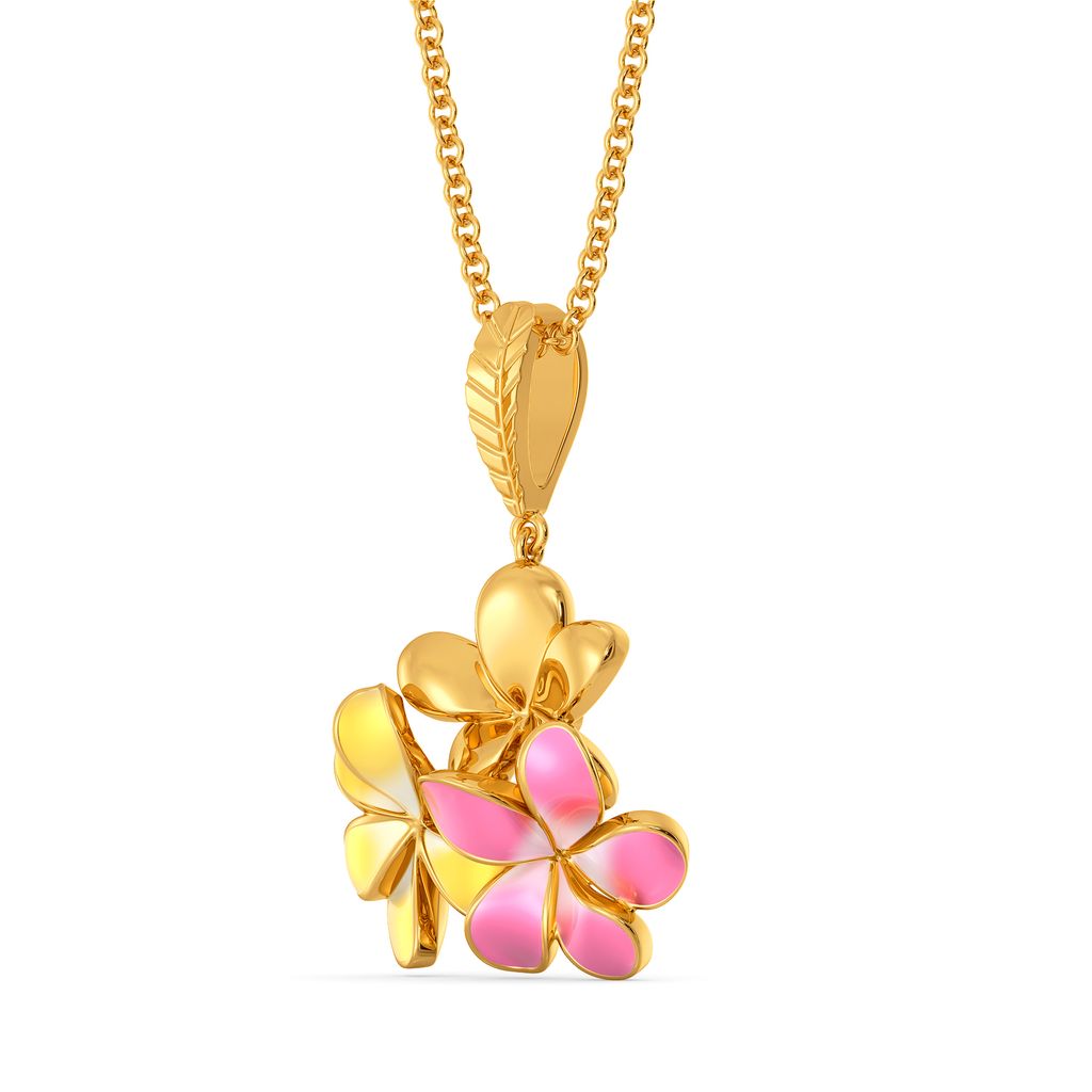 Frangipani Gold Pendants
