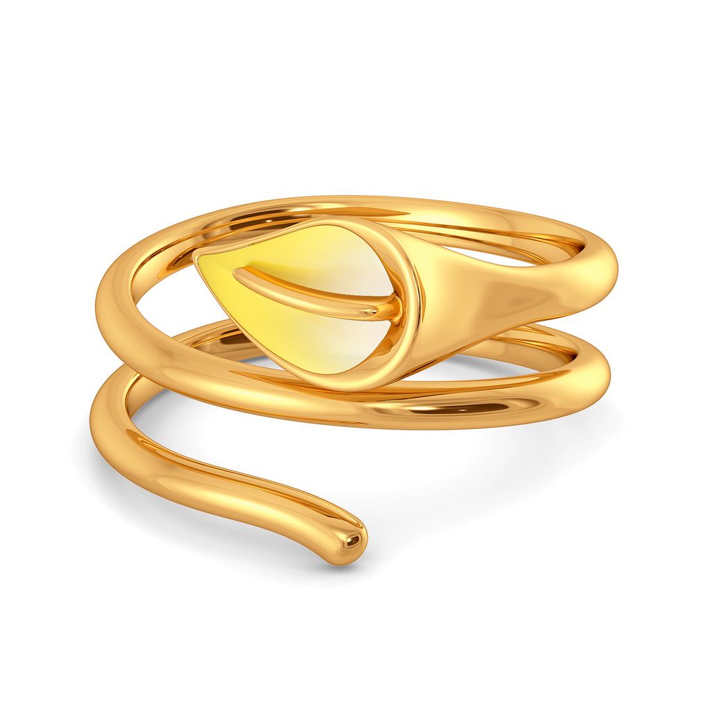 Yellow Anthuriums Gold Rings alternate view 3
