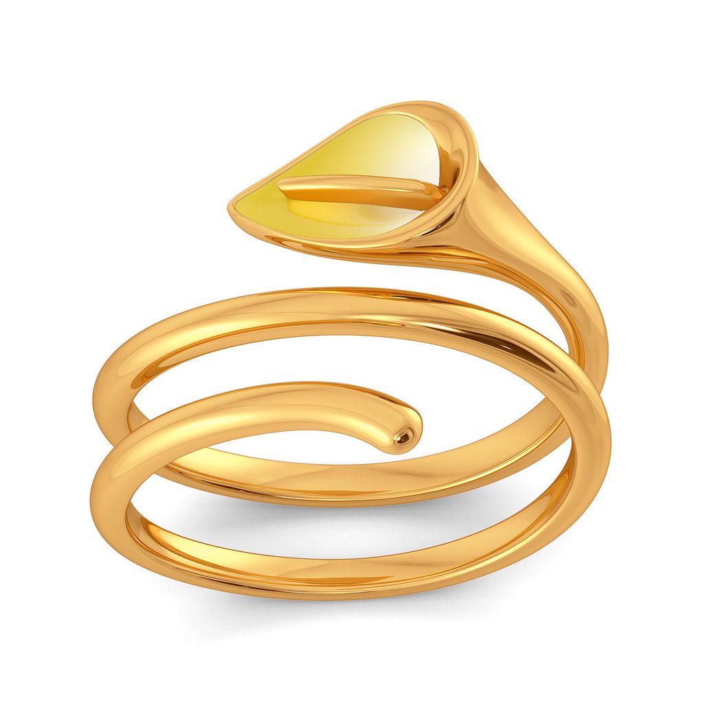 Yellow Anthuriums Gold Rings alternate view 2