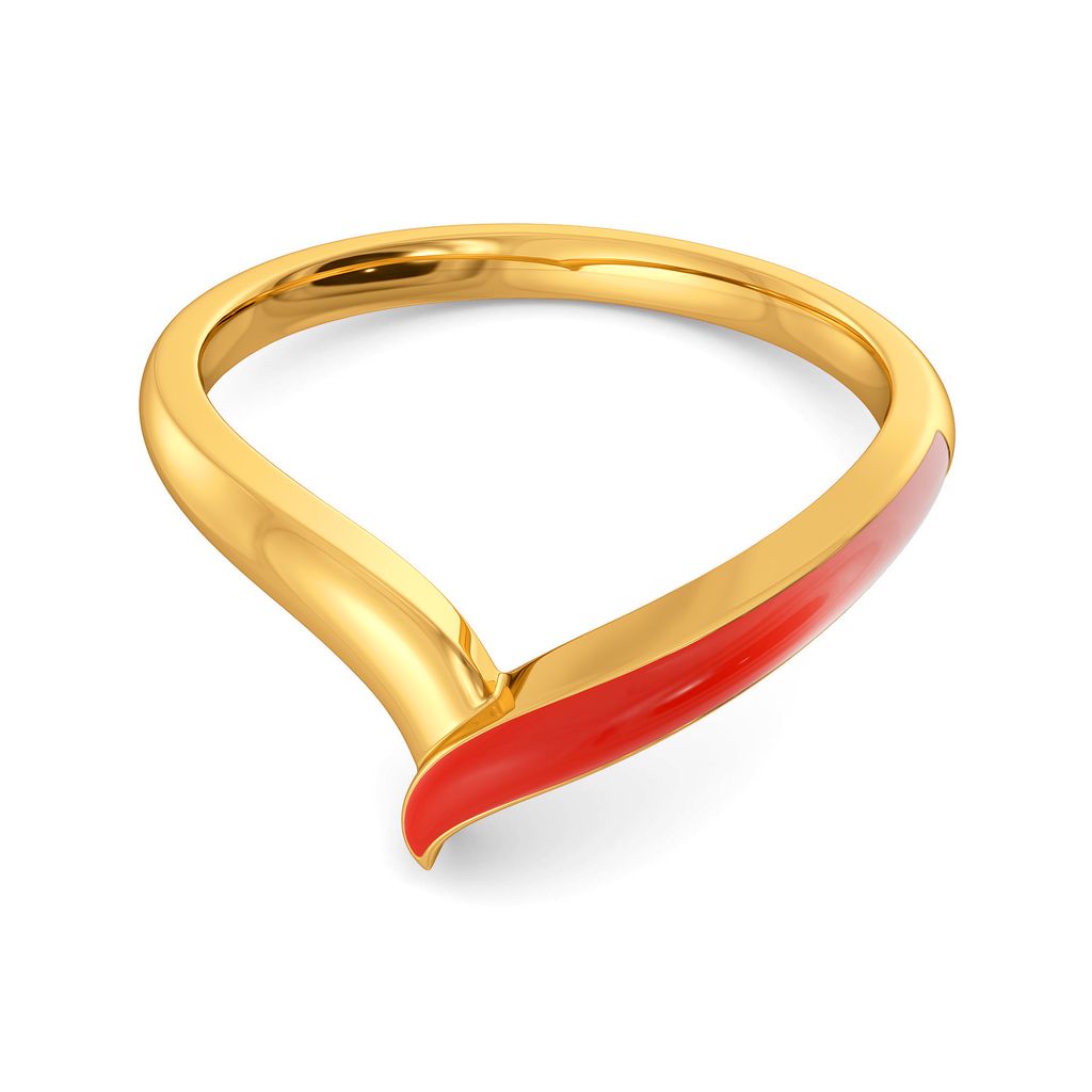 Tropical Themed Gold Rings alternate view 3