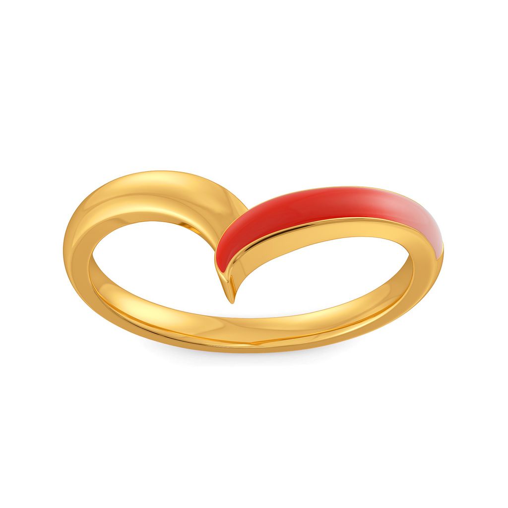 Tropical Themed Gold Rings alternate view 2