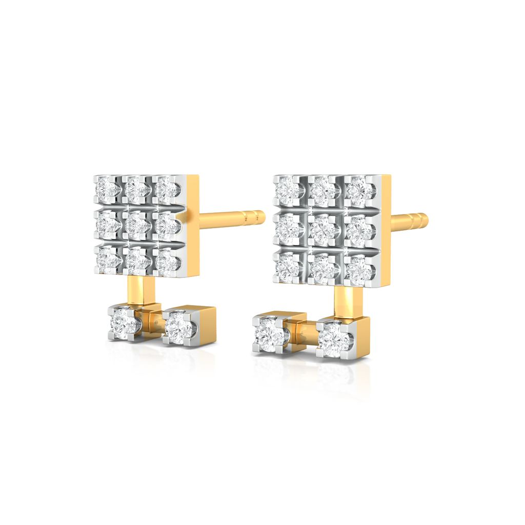 Fair n' Square Diamond Earrings
