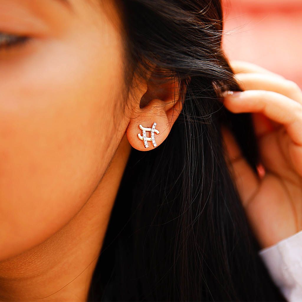 Crosscheck Diamond Earrings