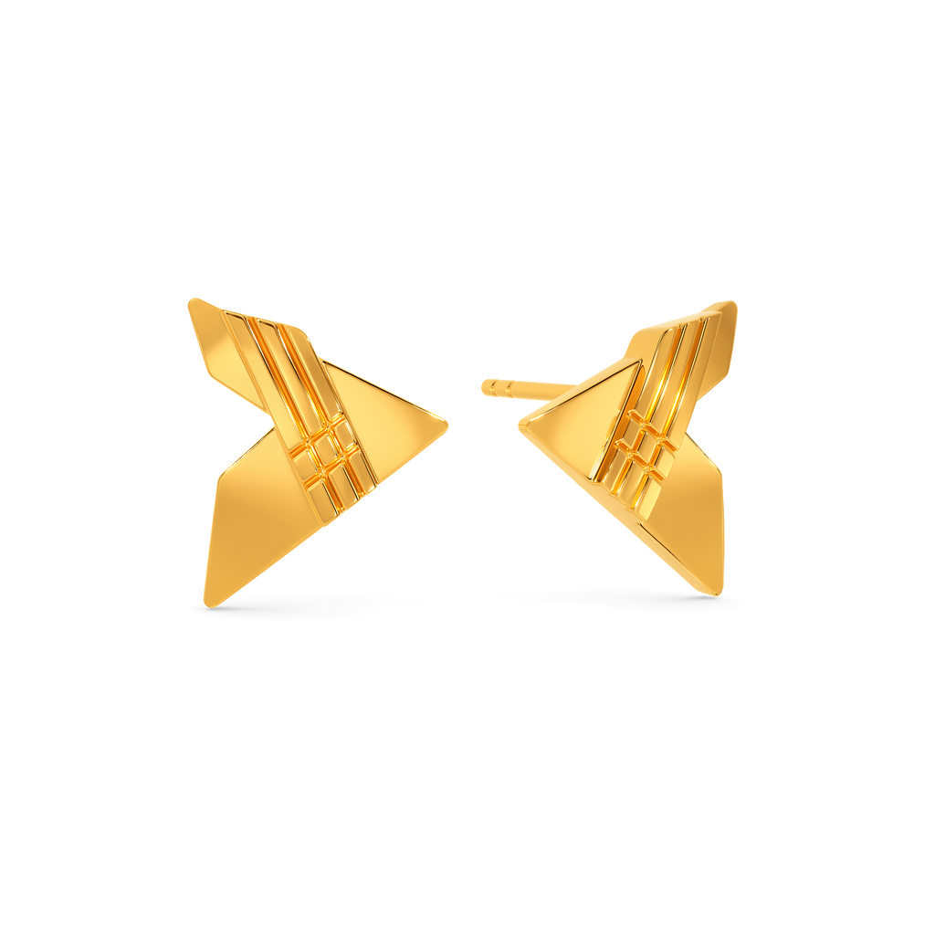 School Diva Gold Earrings