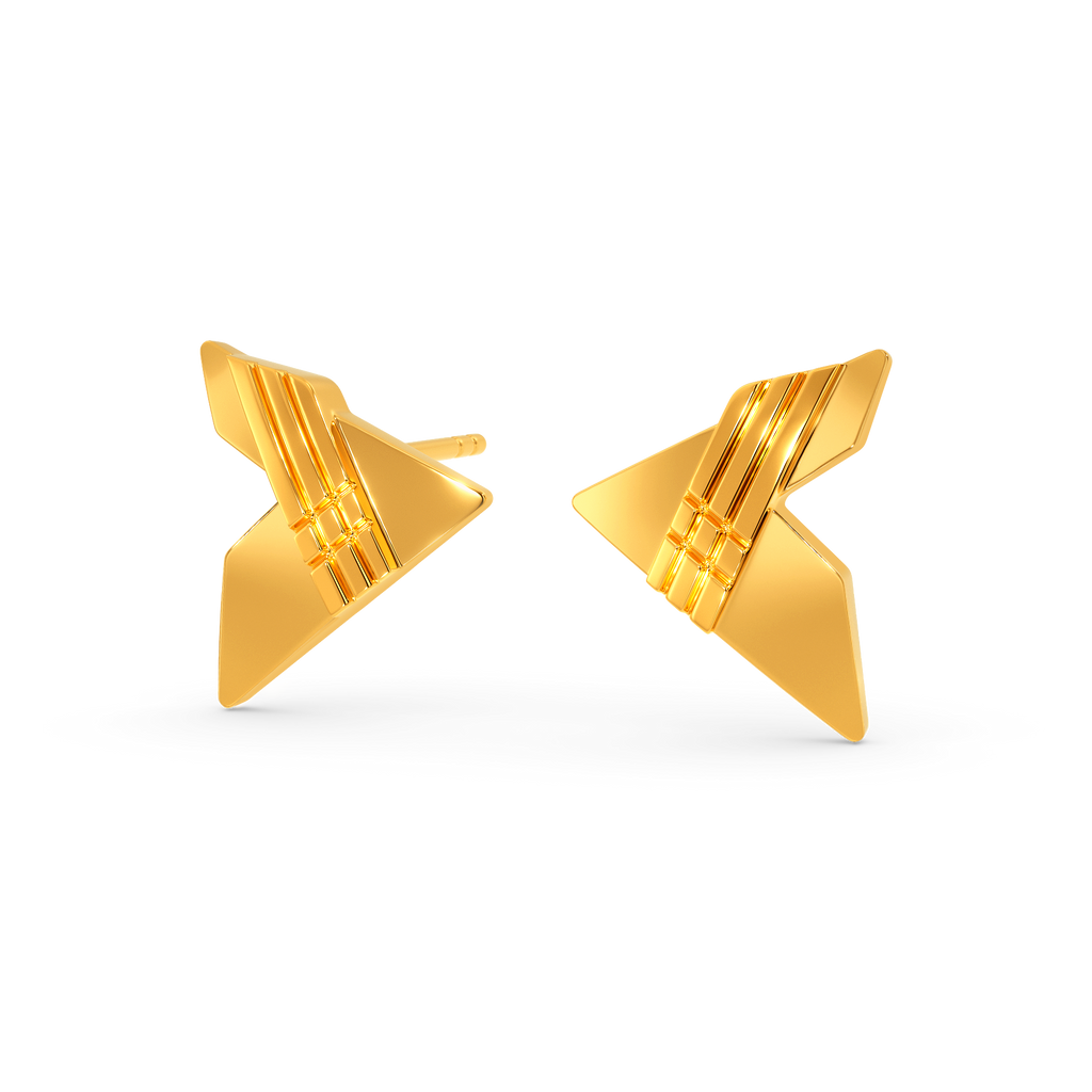 School Diva Gold Earrings