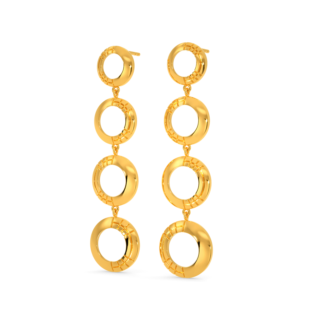 School Rock Gold Earrings