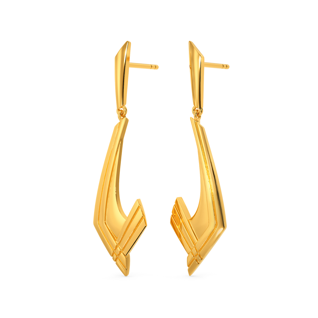 School Spirit Gold Earrings