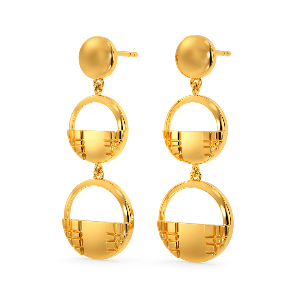 School Never Ends Gold Earrings