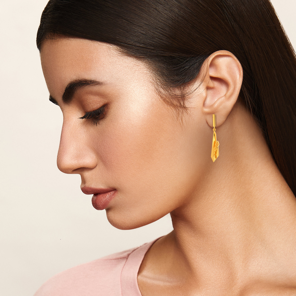 Break The Rules Gold Earrings