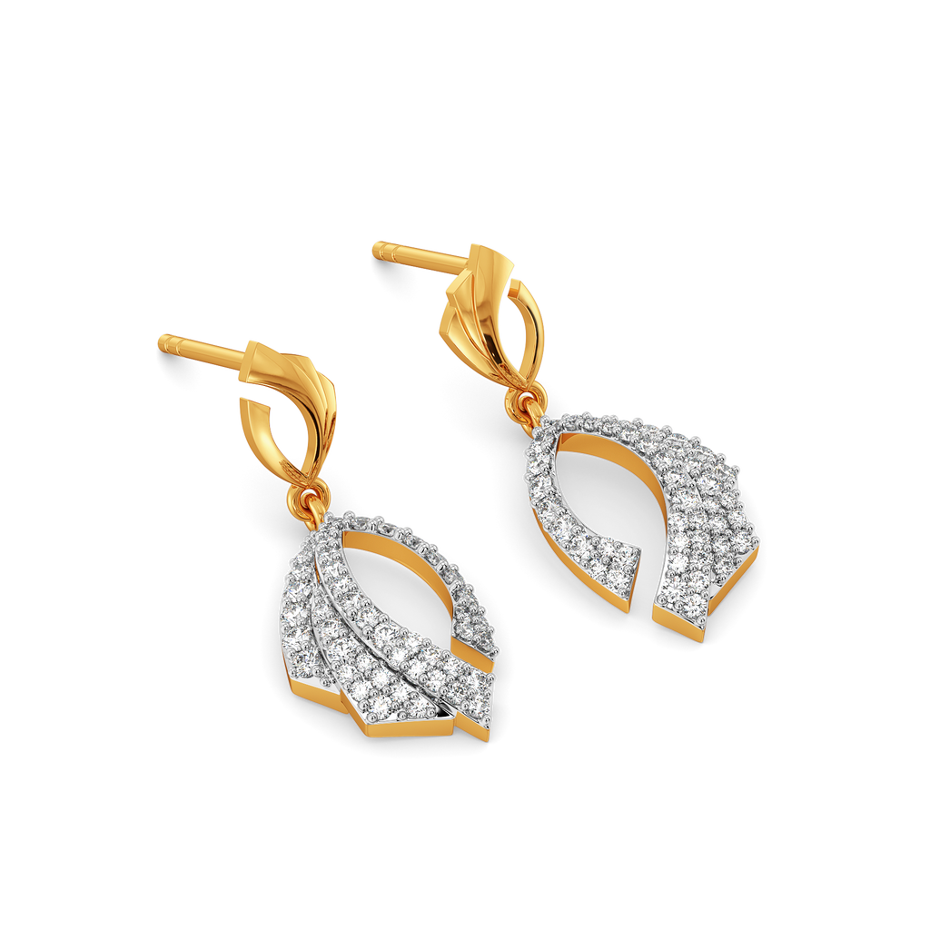 Ethereal Fold Diamond Earrings