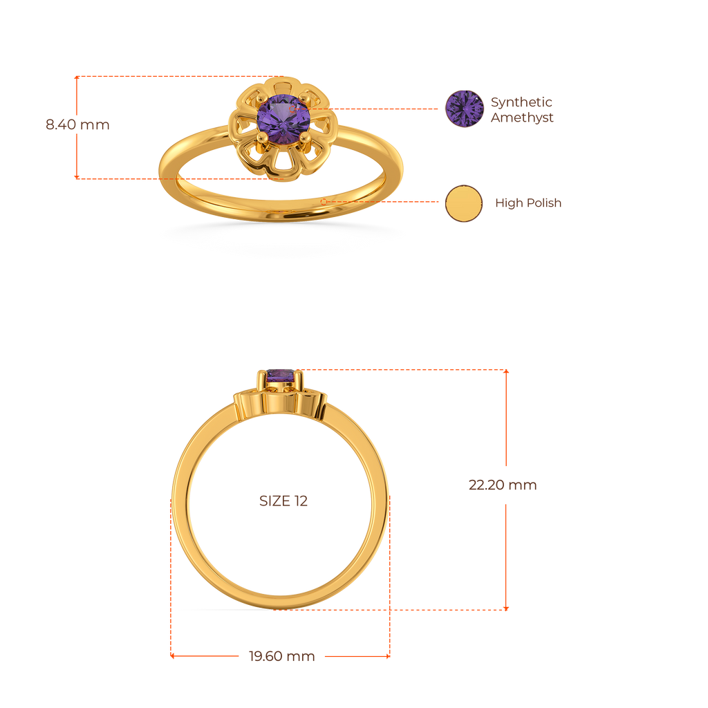 Amethyst Bloom Gemstone Rings image