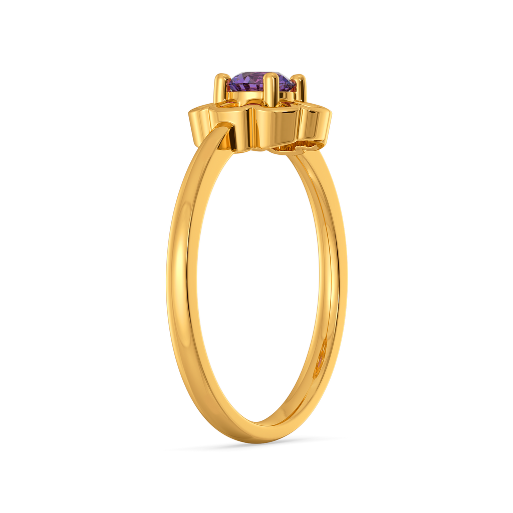 Amethyst Bloom Gemstone Rings image
