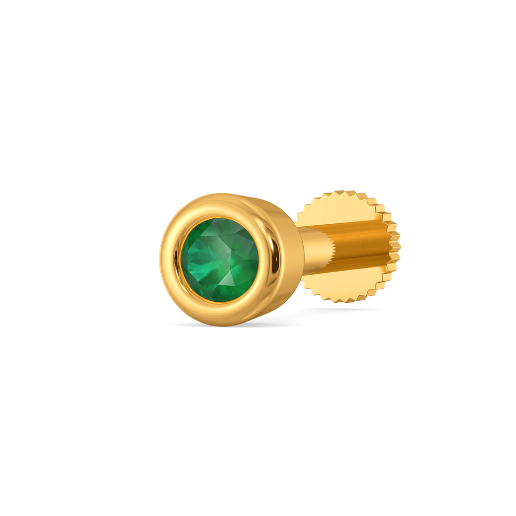 Emerald Essence Gemstone Nose Pins