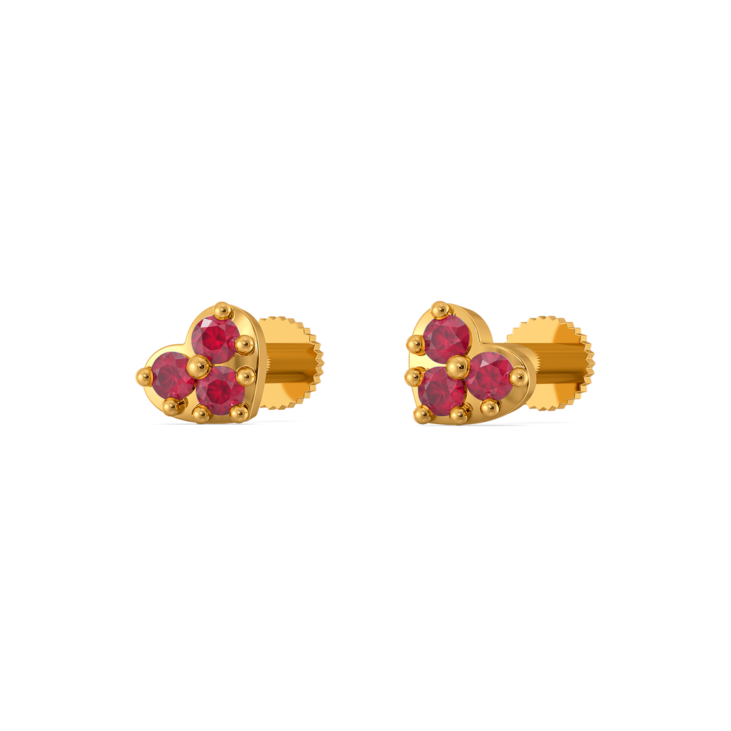 Ruby Clusters Gemstone Earrings