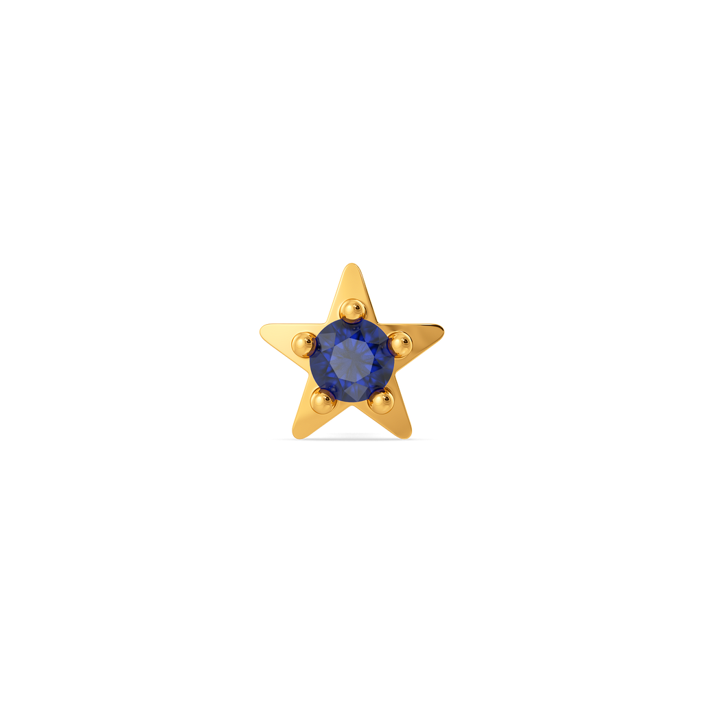 Sapphire Star Gemstone Nose Pins