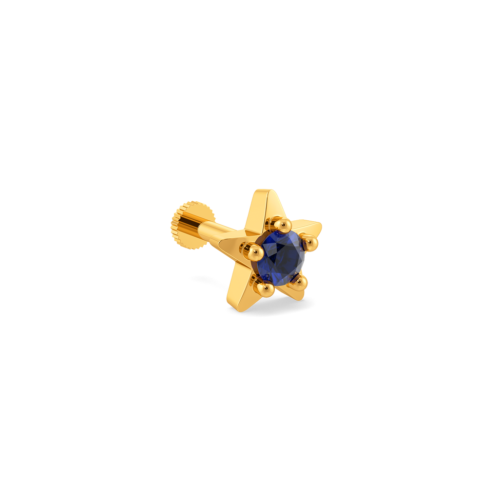 Sapphire Star Gemstone Nose Pins