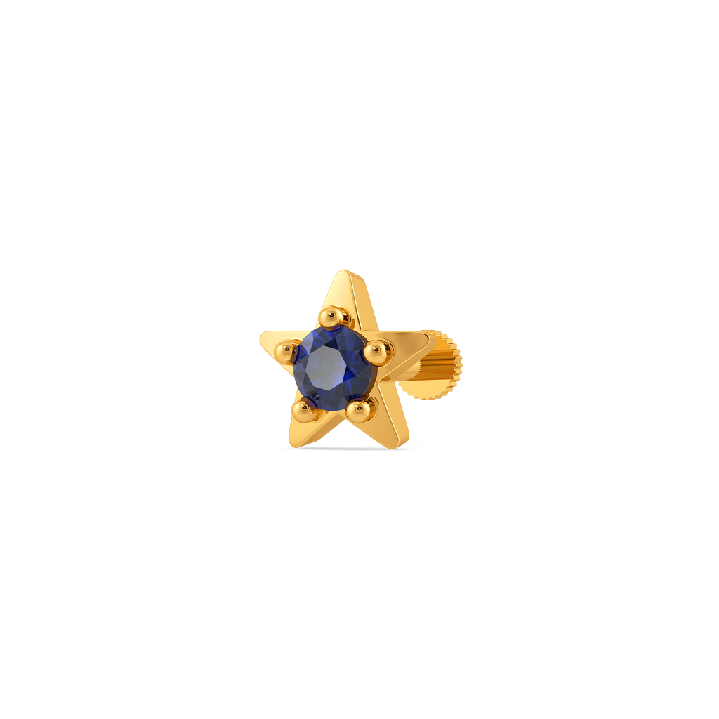 Sapphire Star Gemstone Nose Pins
