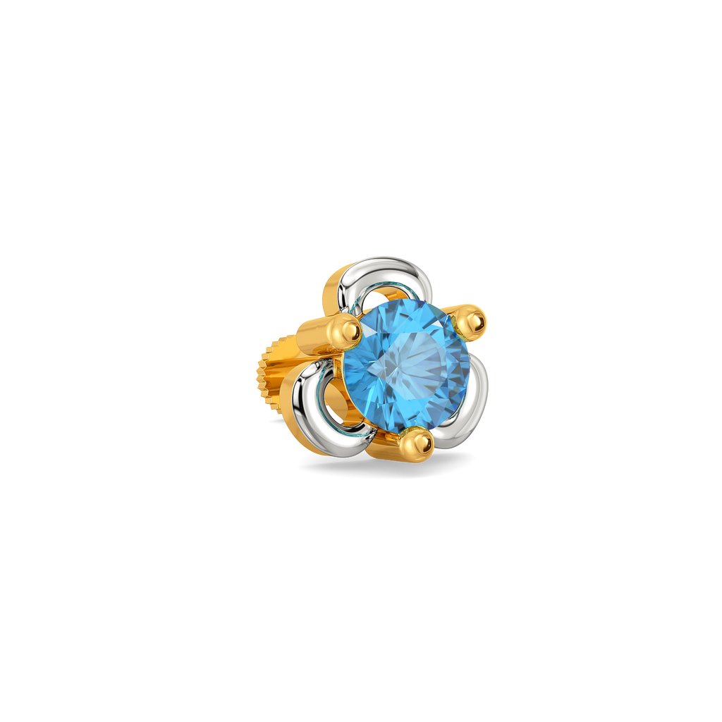 Topaz Gleam Gemstone Nose Pins