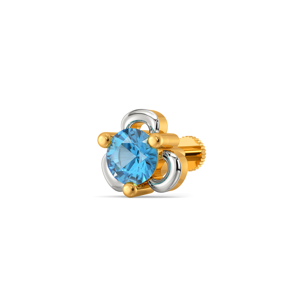 Topaz Gleam Gemstone Nose Pins