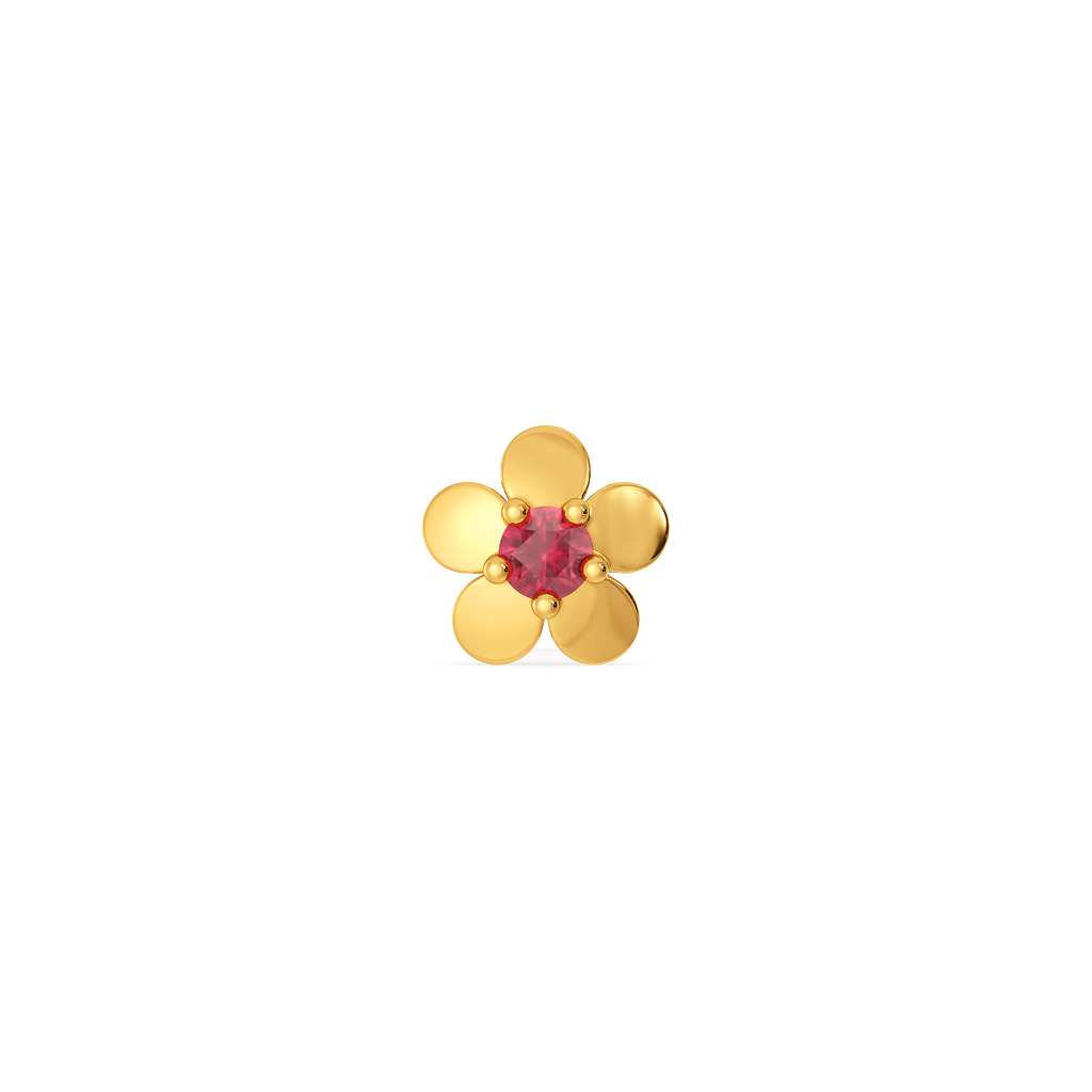 Ruby Spark Gemstone Nose Pins
