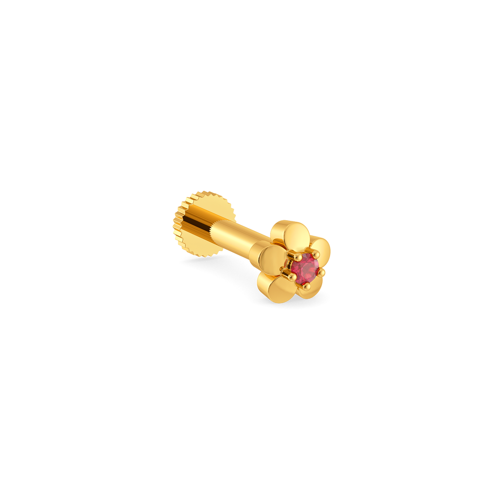 Ruby Spark Gemstone Nose Pins