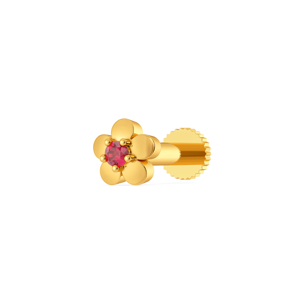 Ruby Spark Gemstone Nose Pins