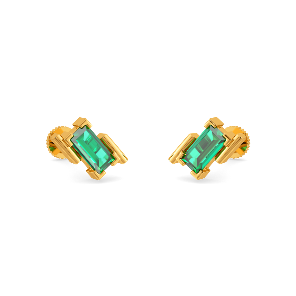 Emerald Edge Gemstone Earrings