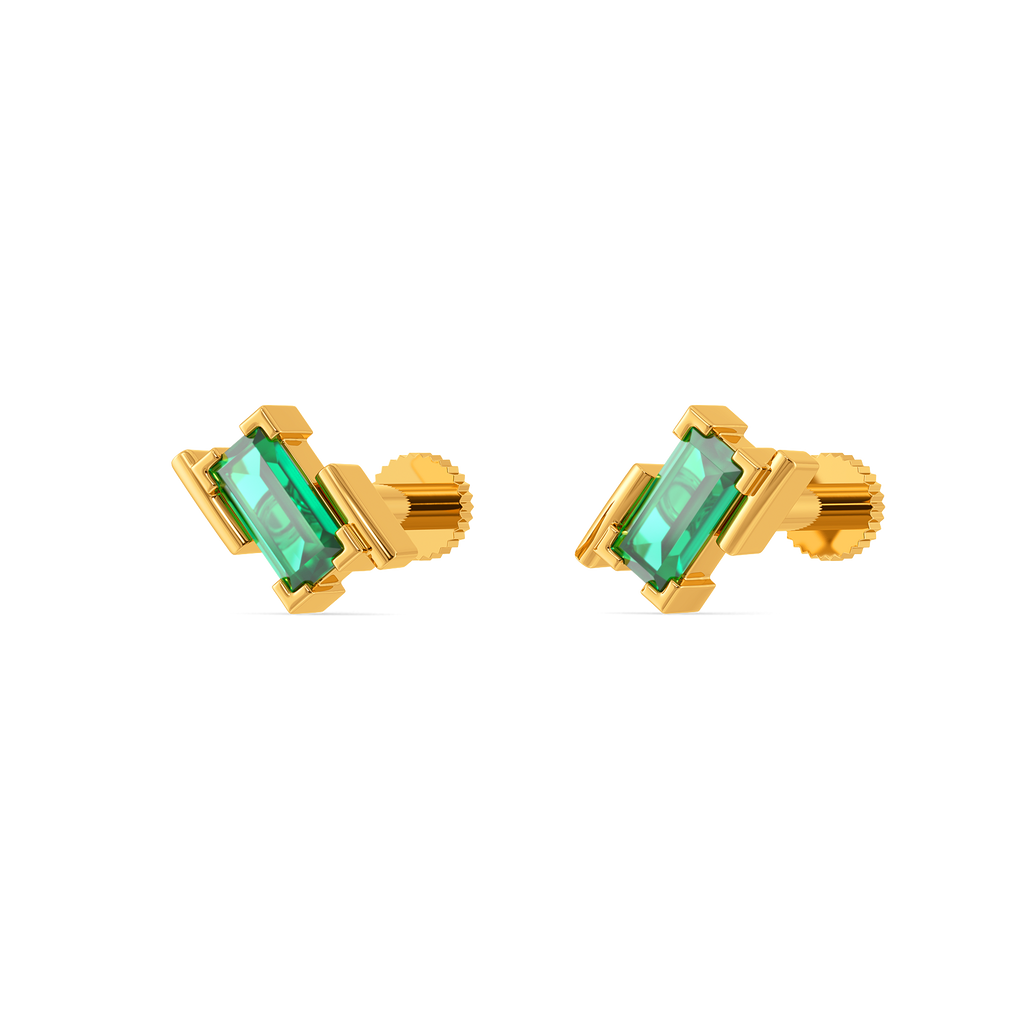 Emerald Edge Gemstone Earrings