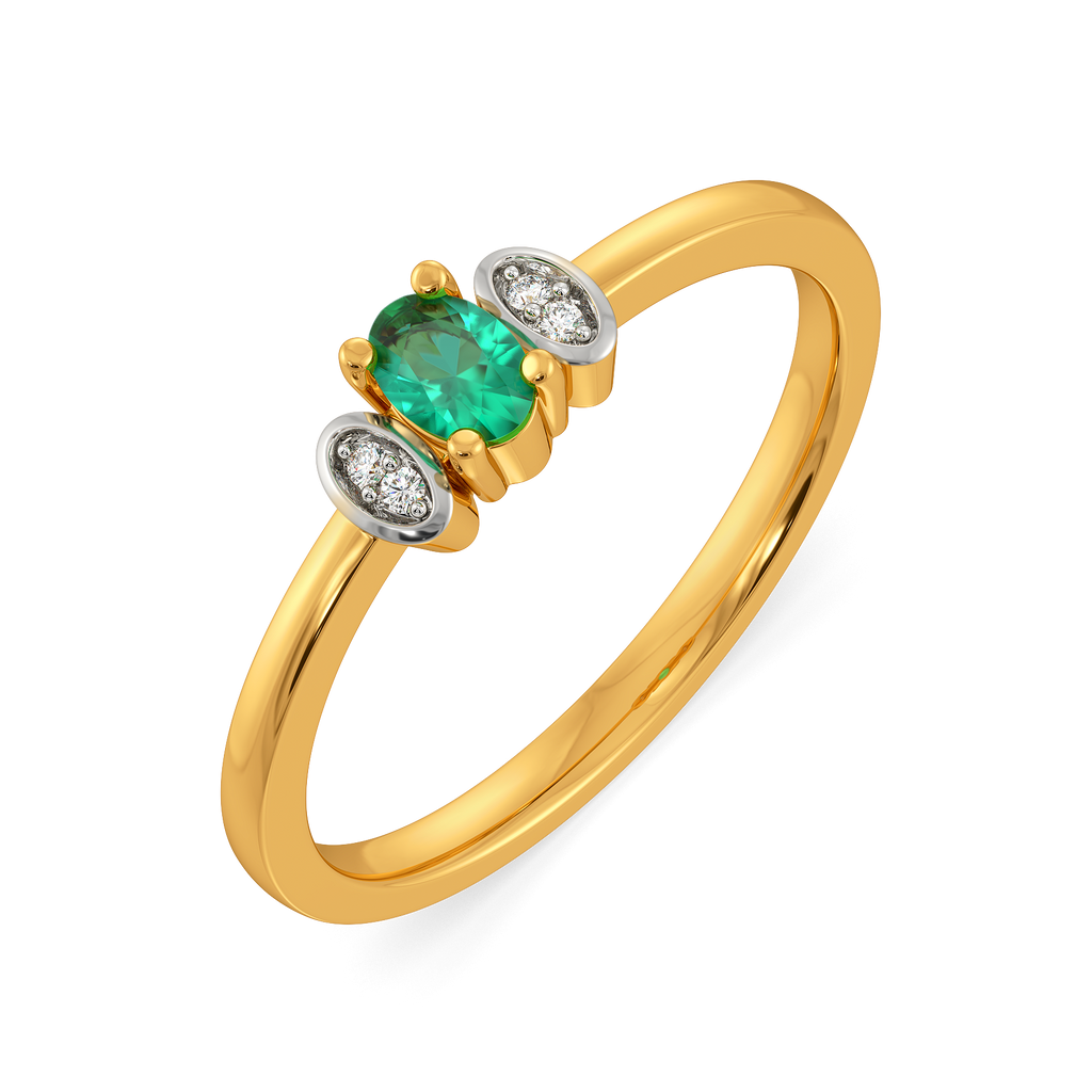 Trinity Emerald Diamond Rings