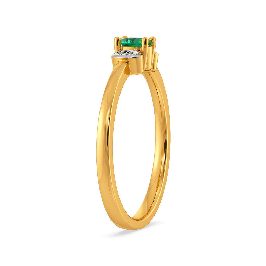 Trinity Emerald Diamond Rings image