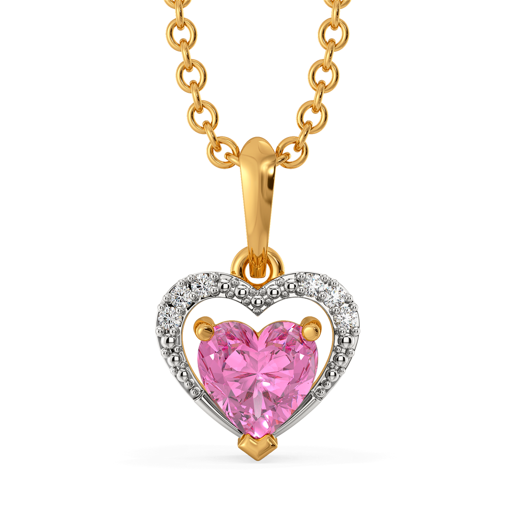 My Heart is Pink Diamond Pendants