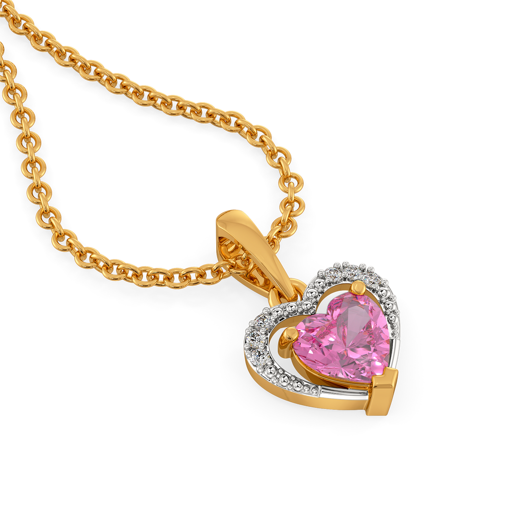 My Heart is Pink Diamond Pendants