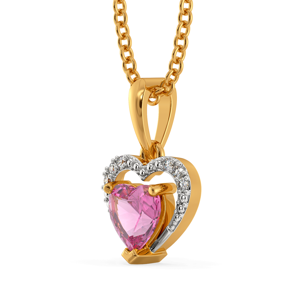 My Heart is Pink Diamond Pendants
