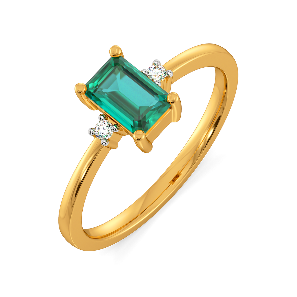 Emerald Axis Diamond Rings