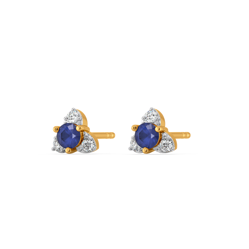 Sapphire Ray Diamond Earrings