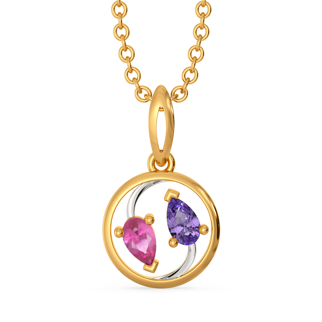 Yin Yang Flora Gemstone Pendants