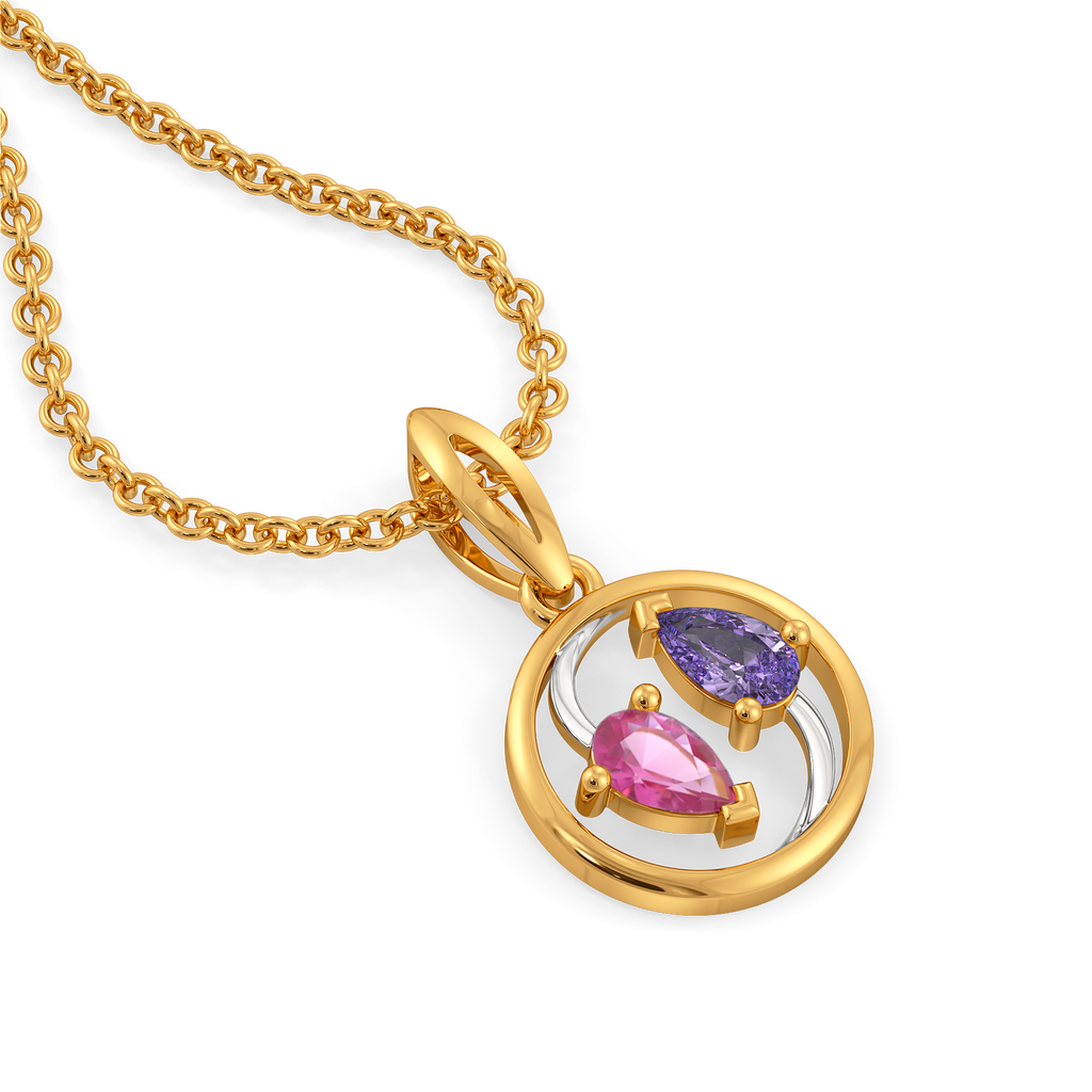 Yin Yang Flora Gemstone Pendants