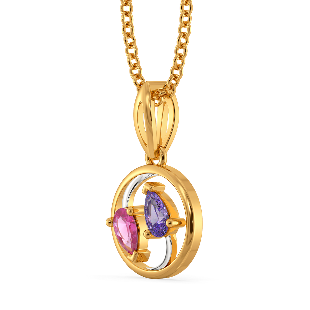 Yin Yang Flora Gemstone Pendants