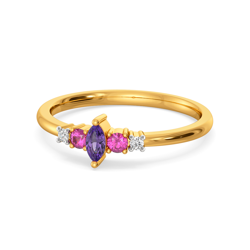 Amethyst Rose Duet Diamond Rings alternate view 2