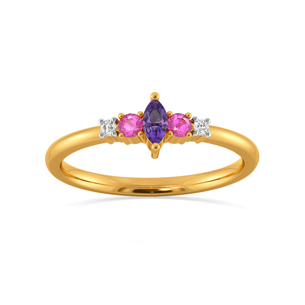 Amethyst Rose Duet Diamond Rings alternate view 3