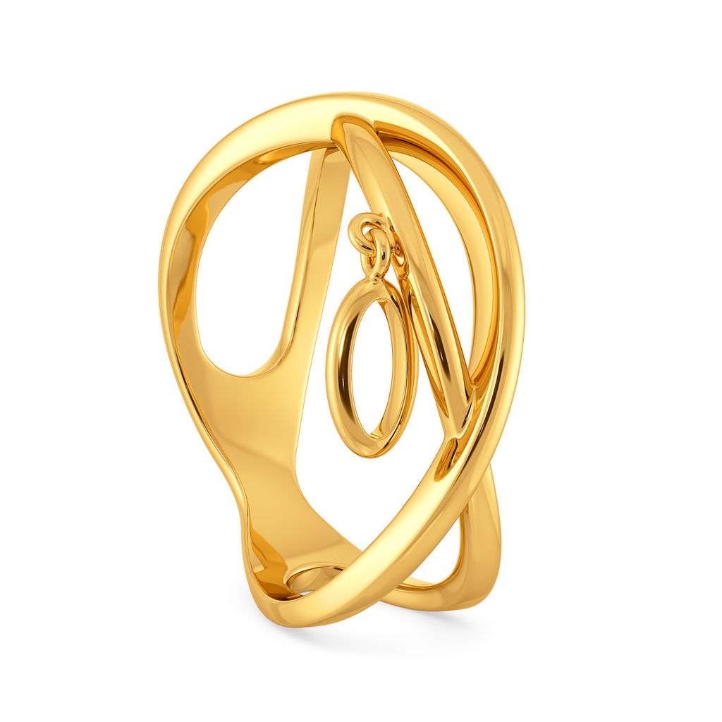 Edgy Messy Gold Rings image