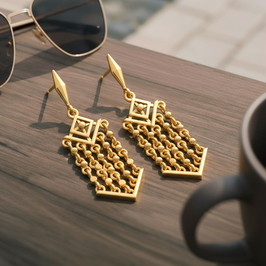 Sparkle Sway Gold Earrings