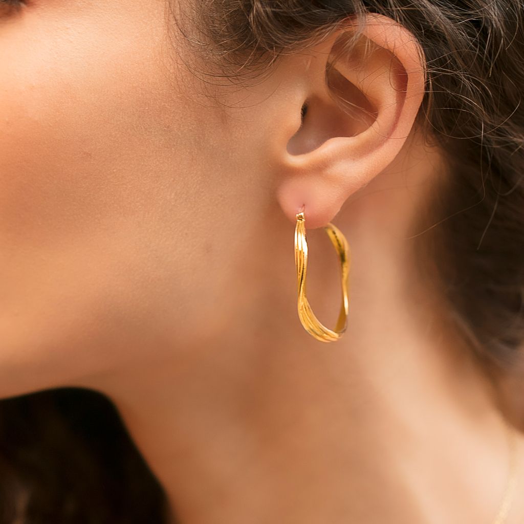 Dreamy Drapes Gold Earrings